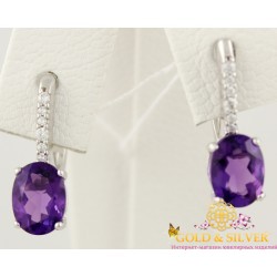 Серебряные серьги Красочность с аметистом 2923/9р
